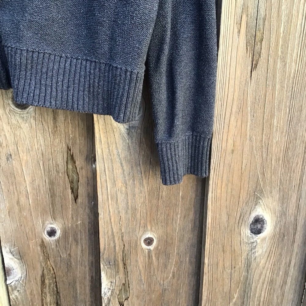 Quince Women's Organic Cotton Cropped Cardigan Charcoal Gray Size Medium - Picture 3 of 6